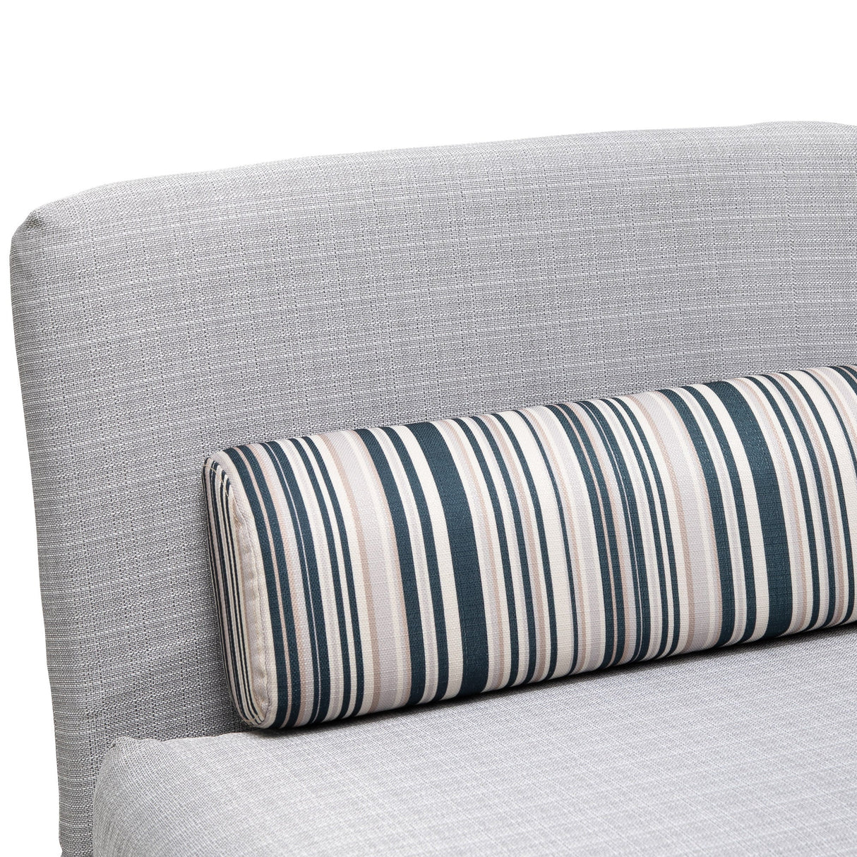 Single Sofa Bed, Foldable 1 Person Sleeper Lounge with Pillow, Grey