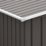 Outdoor Garden Metal Storage Shed Tool Box with Roofed Foundation Ventilation & Doors, Grey