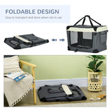Pet Carrier 70cm Foldable, with Cushion, for Small Dogs and Cats - Grey