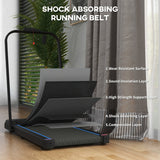 SPORTNOW Walking Pad, 2.5HP 1-6km/h Folding Treadmill with Remote Control and LED Display, Blue
