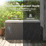 380L Outdoor Storage Box, Waterproof with Lockable Lid - Black