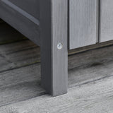 Wooden Garden Storage Shed with 3 Shelves, Lockable Doors, Dark Grey