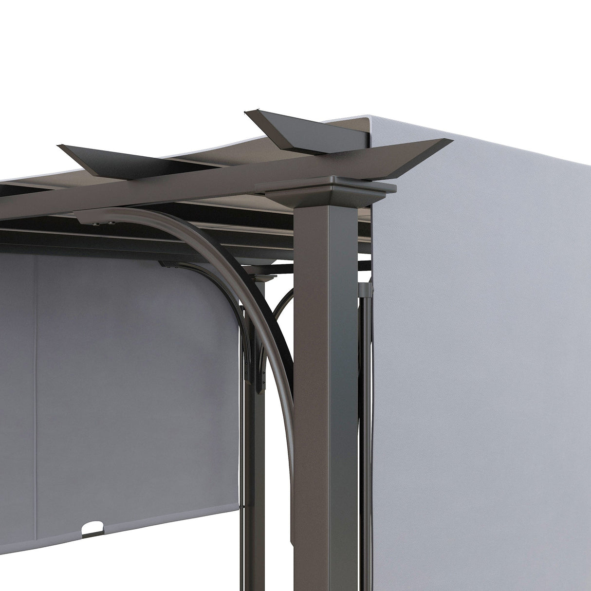 Outdoor Pergola 3 x 3m with Adjustable Canopy, Grey