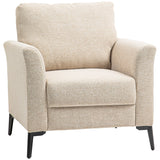 Linen-Look Armchair - Beige