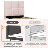 3ft Velvet Upholstered Storage Bed - Single Hydraulic Bed with Headboard, Pink