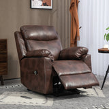 Faux Leather Electric Recliner Chair, 70?? Riser, Dark Brown