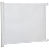 Retractable Stair Gate, Dog Pet Barrier for Doorway, Staircase, Hallway - White