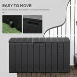 Garden Storage Box, 336 Litre Water-resistant Heavy Duty Double Wall, Black