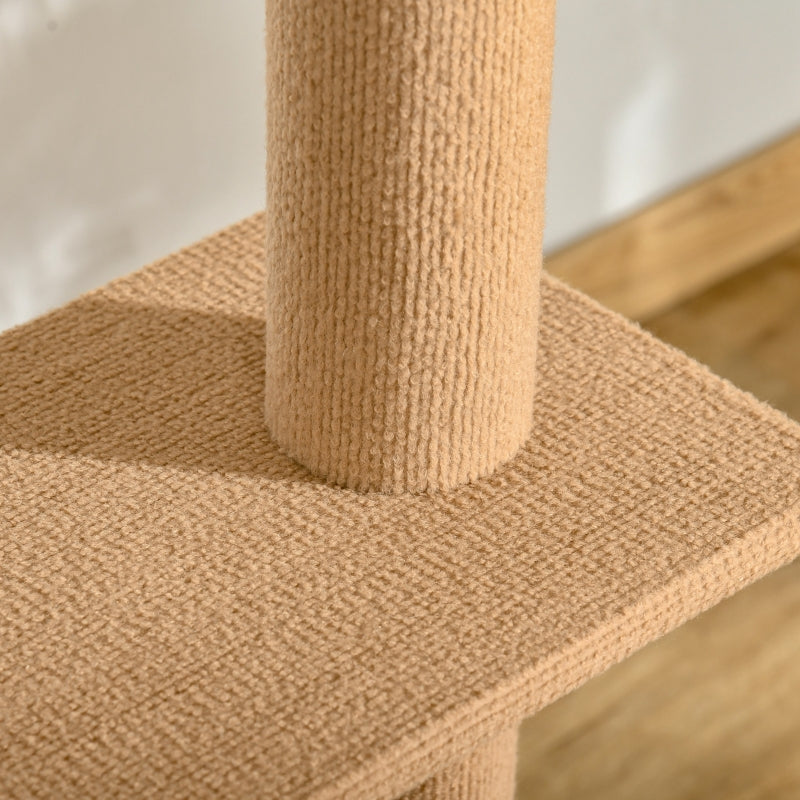 Cat Tree 260cm Floor To Ceiling, Three Platforms Activity Centre - Brown