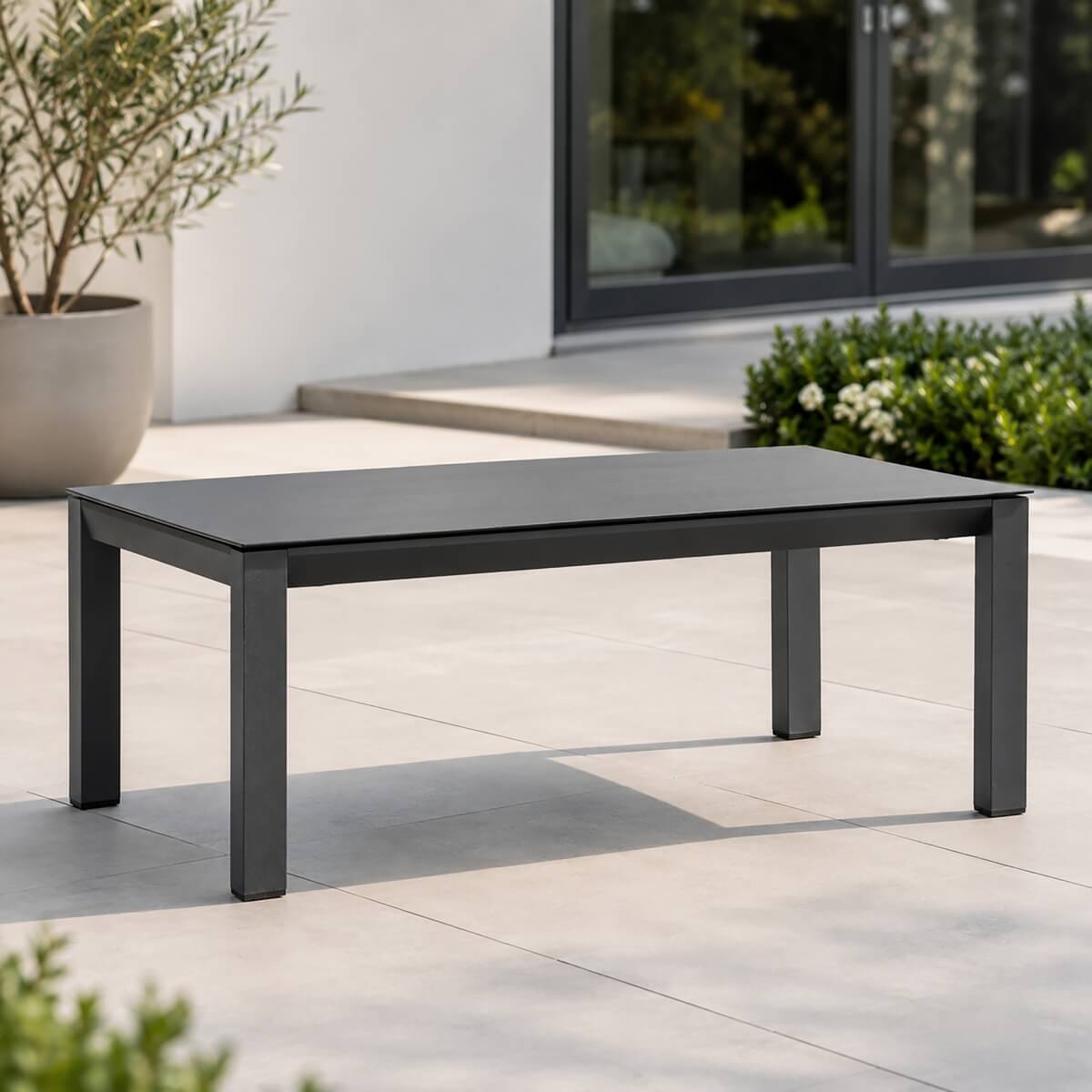 ARVE Outdoor Coffee Table – Aluminium Frame · Ceramic Glass Top
