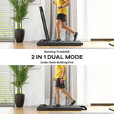 SPORTNOW Walking Pad, 2.5HP 1-6km/h Folding Treadmill with Remote Control and LED Display, Blue