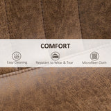 Bar Stools Set of 2, Swivel Counter Height with Adjustable Footrest & Base, Brown