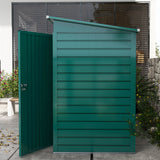 Galvanised Steel Shed, 3.7 x 7.9ft with Latched Door and Padlock - Green