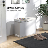 Elegant Six Shoe Bench with Top Seat - White