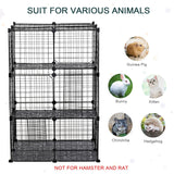Pet Playpen Cage Enclosure, 39 Panels 3 Doors 2 Ramps, Metal Wire Fence Black