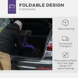 Folding Rollator Walker - Lightweight, All-terrain, Adjustable, Purple