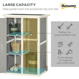 Wooden Small Shed, Garden Storage with Shelves and Bolt Latch, Grey
