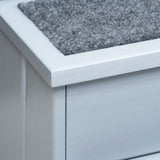 Dog Steps Pet Stairs, 3 Step Wooden with Storage, Grey