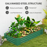 Open Planter, 180 x 90cm Galvanised Steel - Green