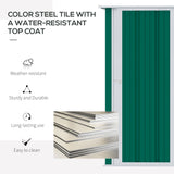 Metal Garden Storage Shed 5ft x 3ft, Sloped Roof & Lockable Door, Green