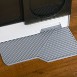 Cat Litter Tray Hooded with Scoop, Drawer, Handle, Deodorants, Hut Design, Front Entrance - Grey