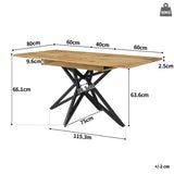 Extendable Dining Table 120–160 cm – Star Base Table with Metal Legs
