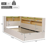 3FT Single L-Shaped Upholstered Daybed  - Velvet Sofa Bed with Hydraulic Storage & USB