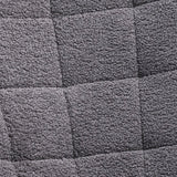 Berber Fleece Glider Rocker, Nursing Wingback Rocking Chair, Dark Grey
