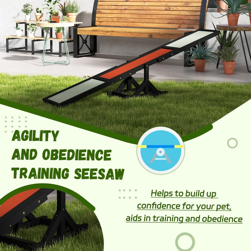 Pet Seesaw, Wooden Agility Equipment for Big Dogs - Black