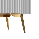 TV Stand for 75-inch TVs, Lowboard Entertainment Center with Storage, Modern White