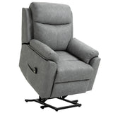 Electric Riser Recliner Chair, 70?? Electric Lift-Up, Faux Leather Grey