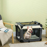 Pet Carrier 70cm Foldable, with Cushion, for Small Dogs and Cats - Grey