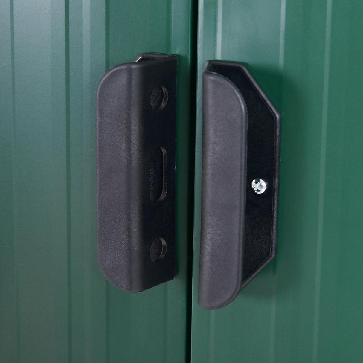 Outdoor Storage Shed 7 x 4ft with Foundation Kit, Metal Green