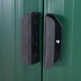 Outdoor Storage Shed 7 x 4ft with Foundation Kit, Metal Green