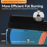 Folding Treadmill with Handrail – Adjustable Incline 1–10 km/h, Low Noise Running Machine for Home & Office with LED Display