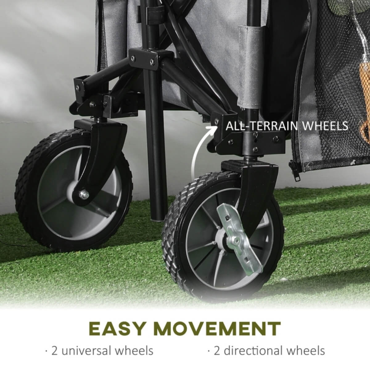 Folding Garden Trolley – Collapsible Camping Wagon, Outdoor Utility Cart