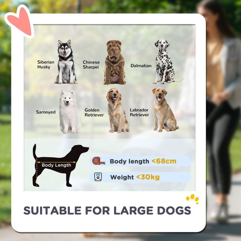 PawHut Pet Stroller for Large Dogs, Easy Folding, 4 Wheels, Black