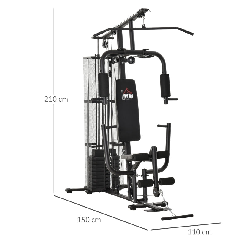Multifunction Home Gym System Weight Training Workout Station, Metal