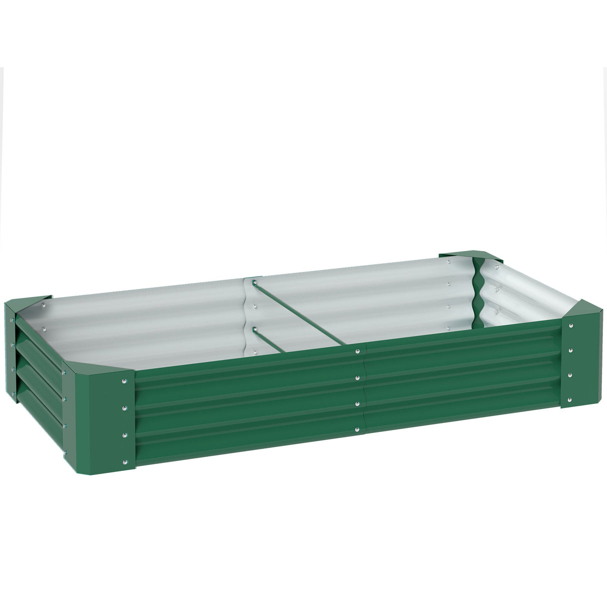 Open Planter, 180 x 90cm Galvanised Steel - Green