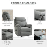 Electric Riser Recliner Chair, 70?? Electric Lift-Up, Faux Leather Grey