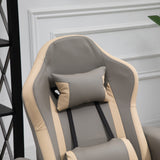 Manual Recliner Armchair with Adjustable Leg Rest, 135?? Reclining, 360?? Swivel, Grey PU Leather