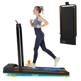 Folding Treadmill with Handrail – Adjustable Incline 1–10 km/h, Low Noise Running Machine for Home & Office with LED Display