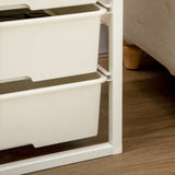 Bedroom Chest of Drawers, 6-Drawer Dresser Tall Storage, White