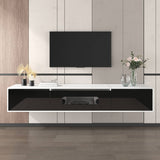 High-Gloss TV Cabinet – White & Black, LED Colour-Changing Lights