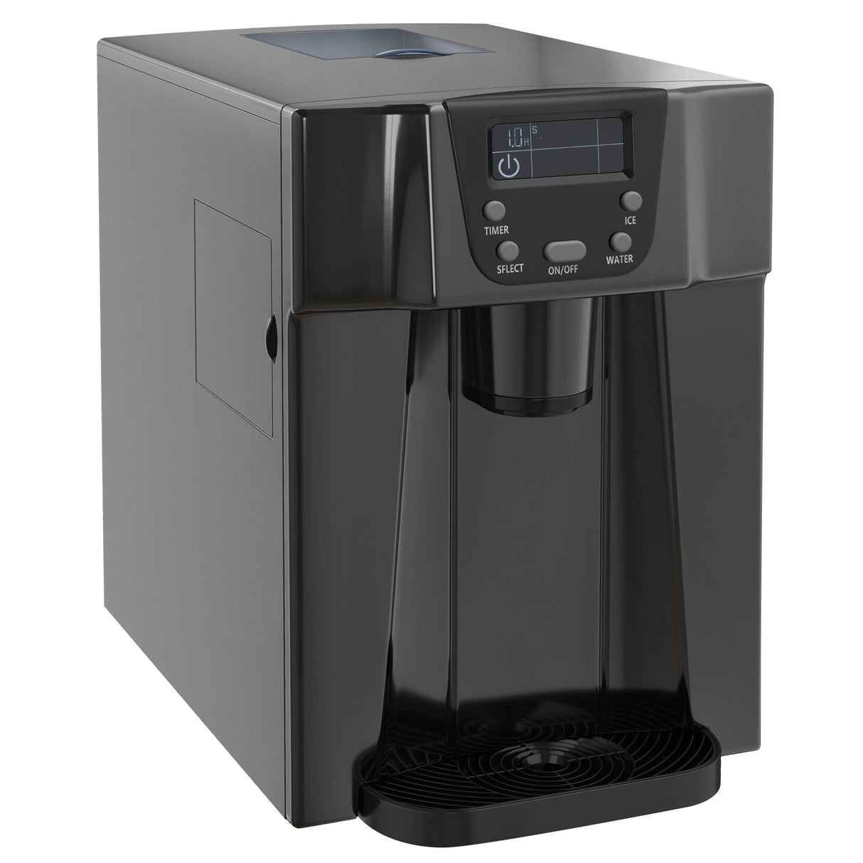 Ice Maker Machine and Water Dispenser, Counter Top with 3L Tank, Adjustable Cube Size, Black