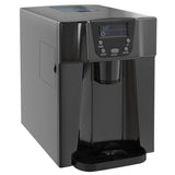 Ice Maker Machine and Water Dispenser, Counter Top with 3L Tank, Adjustable Cube Size, Black