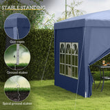 Pop Up Gazebo, Water and UV Resistant with Carry Bag, Blue