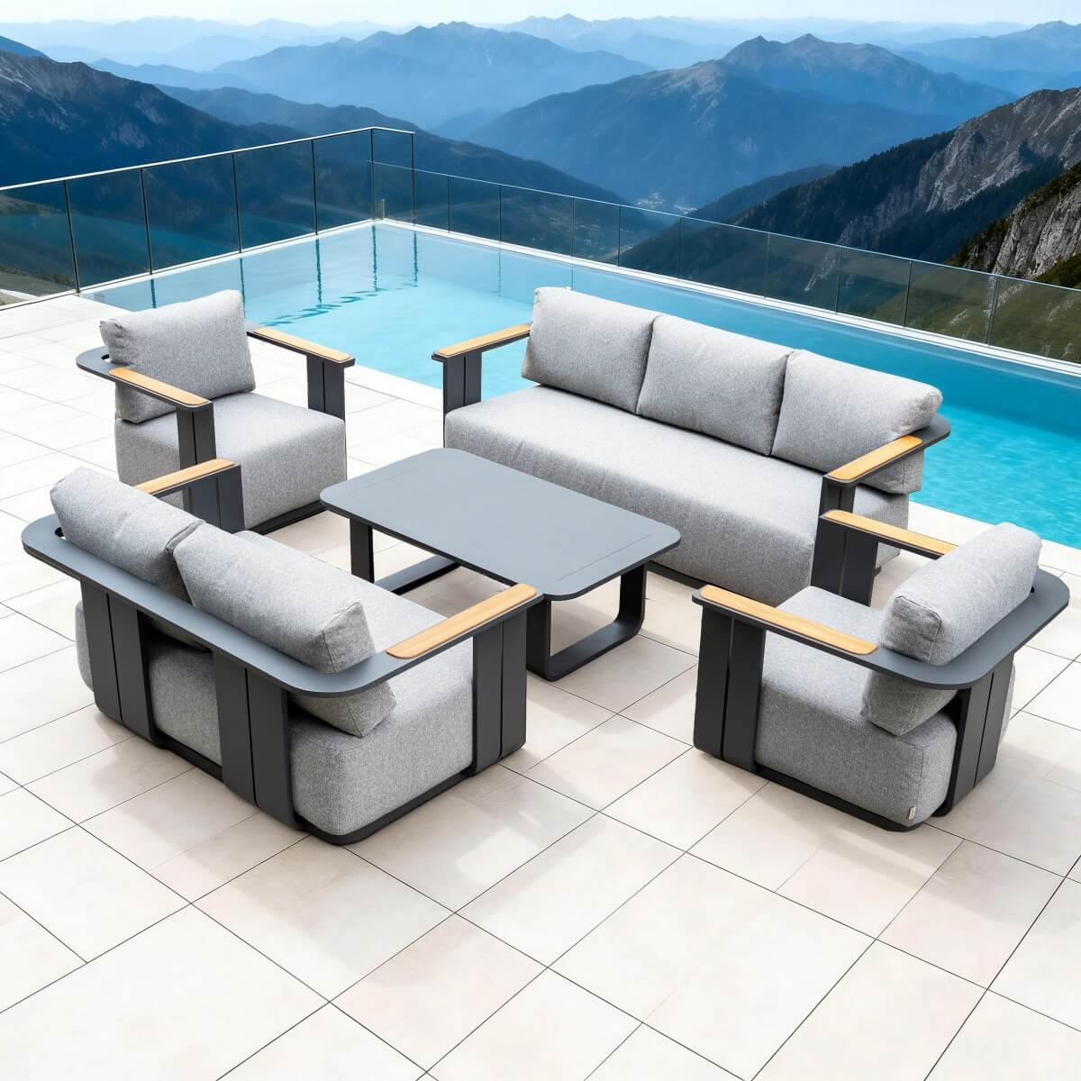 VAREL 5-Piece Sofa Set with TALARA Coffee Table (Full Set)