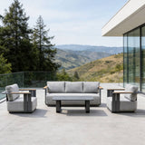VAREL 4-Piece Sofa Set with TALARA Coffee Table (2 Armchairs + 3-Seater)