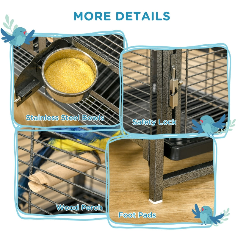 Parrot Cage, Travel Carry, Metal Handle